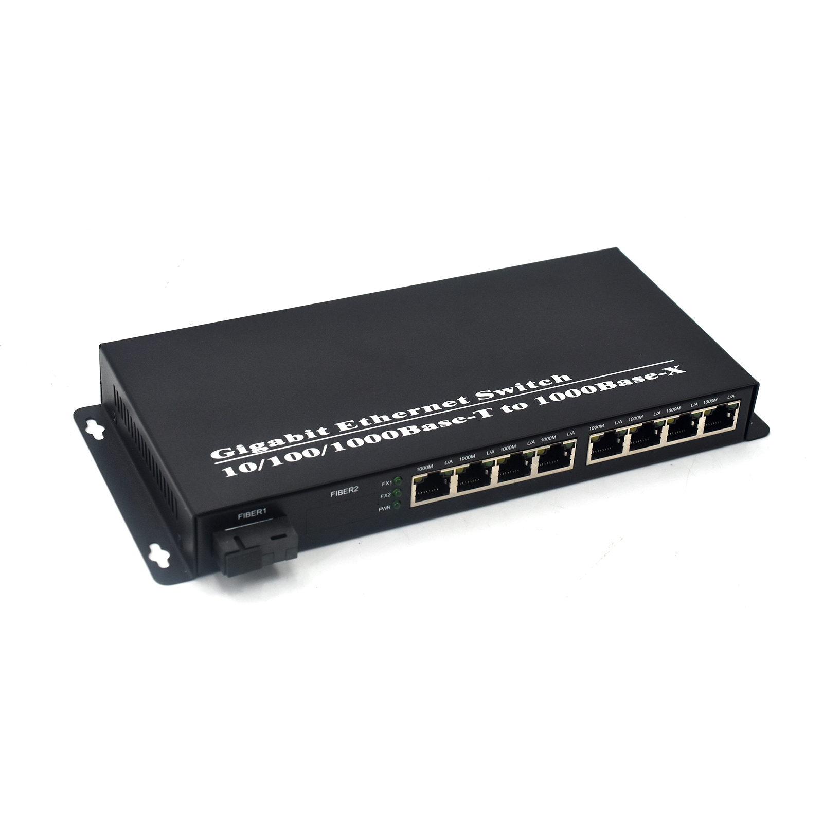 Product Gallery: Unmanaged Fiber Media Converter Switch, 8-Port Gigabit with 1 SC Fiber Port, 1.25Gbps, Desktop/Wall Mount for Long-Distance Network Extension 2