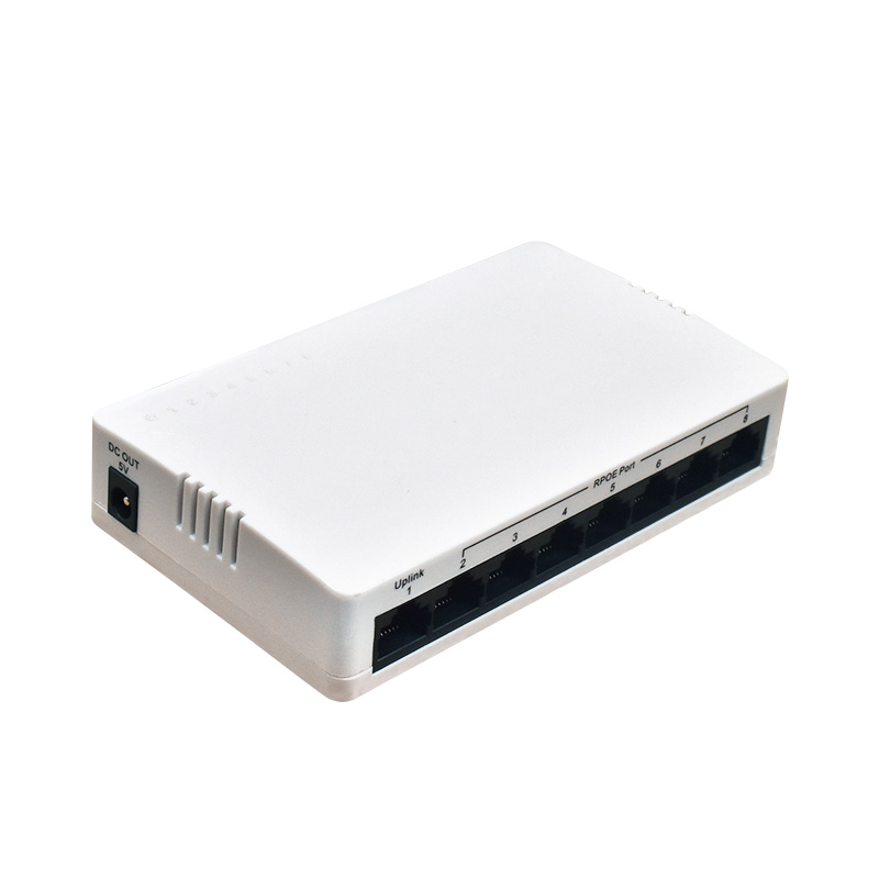 Product Gallery: Unmanaged PoE Powered Switch with PoE Passthrough, 8-Port Fast Ethernet, Reverse PoE, Desktop Metal for IP Camera & Network Extension 3