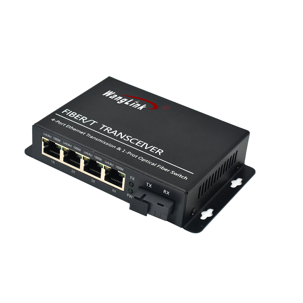 Product Gallery: 4 Port Unmanaged PoE Switch, Gigabit, 1 SFP Uplink, Desktop/Wall Mount for IP Cameras and ONU 2