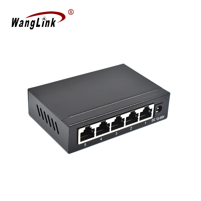 Product Gallery: Unmanaged PoE Switch 5 Port Fast Ethernet 10/100Mbps Metal Housing Desktop DIN-Rail for IP Camera & Office Network 3