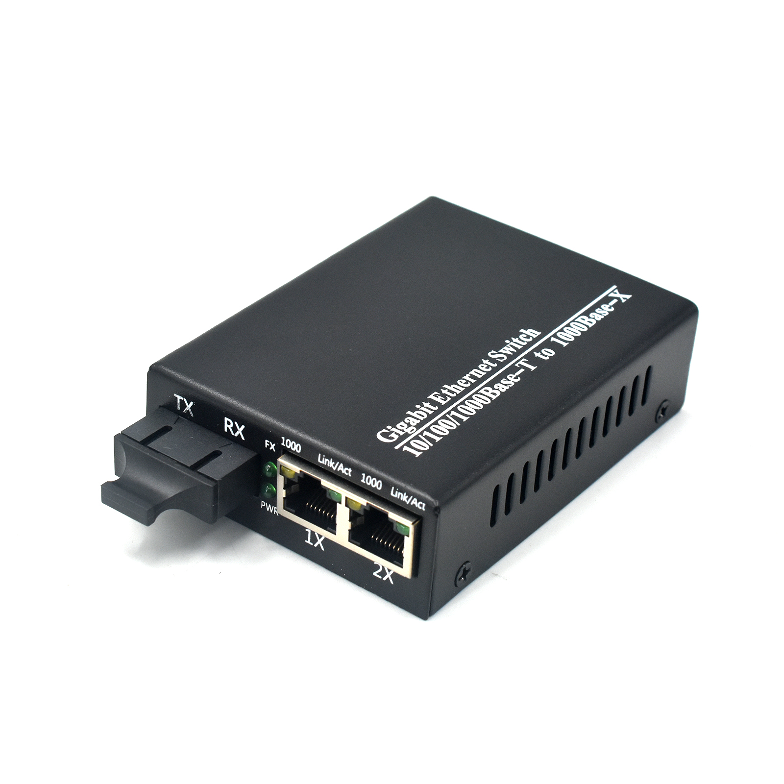Product Gallery: Unmanaged Media Converter with 2 Fiber Ports, 2 Gigabit Ethernet Ports, 1.25G Uplink, Desktop/Wall-Mount, Metal Case for Long-Distance Transmission 3