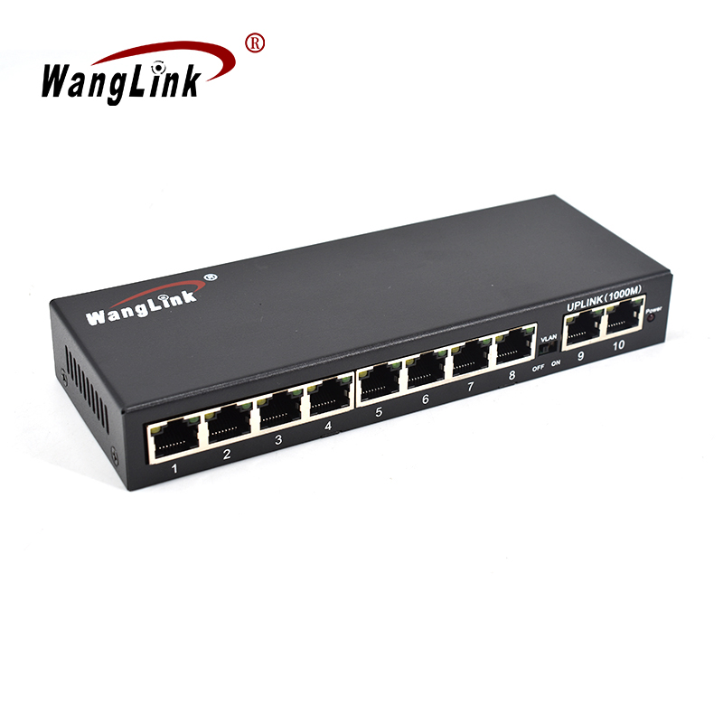 Product Gallery: Unmanaged 8 Port Gigabit Switch PoE, 2 RJ45 Uplink, Non-Standard 12/24V Passive PoE, 250m Long Range, VLAN Isolation, Desktop Metal for IP Camera & Surveillance 3