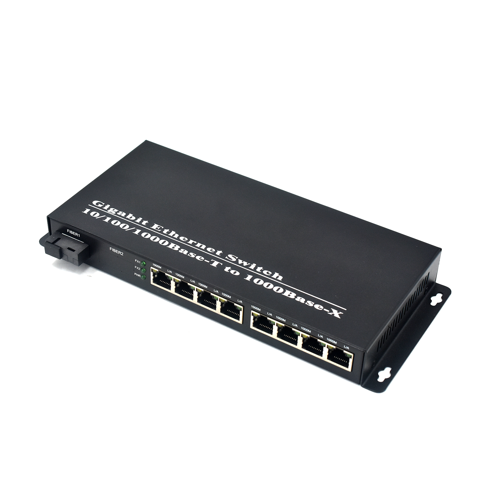 Product Gallery: Unmanaged Fiber Media Converter Switch, 8-Port Gigabit with 1 SC Fiber Port, 1.25Gbps, Desktop/Wall Mount for Long-Distance Network Extension 3