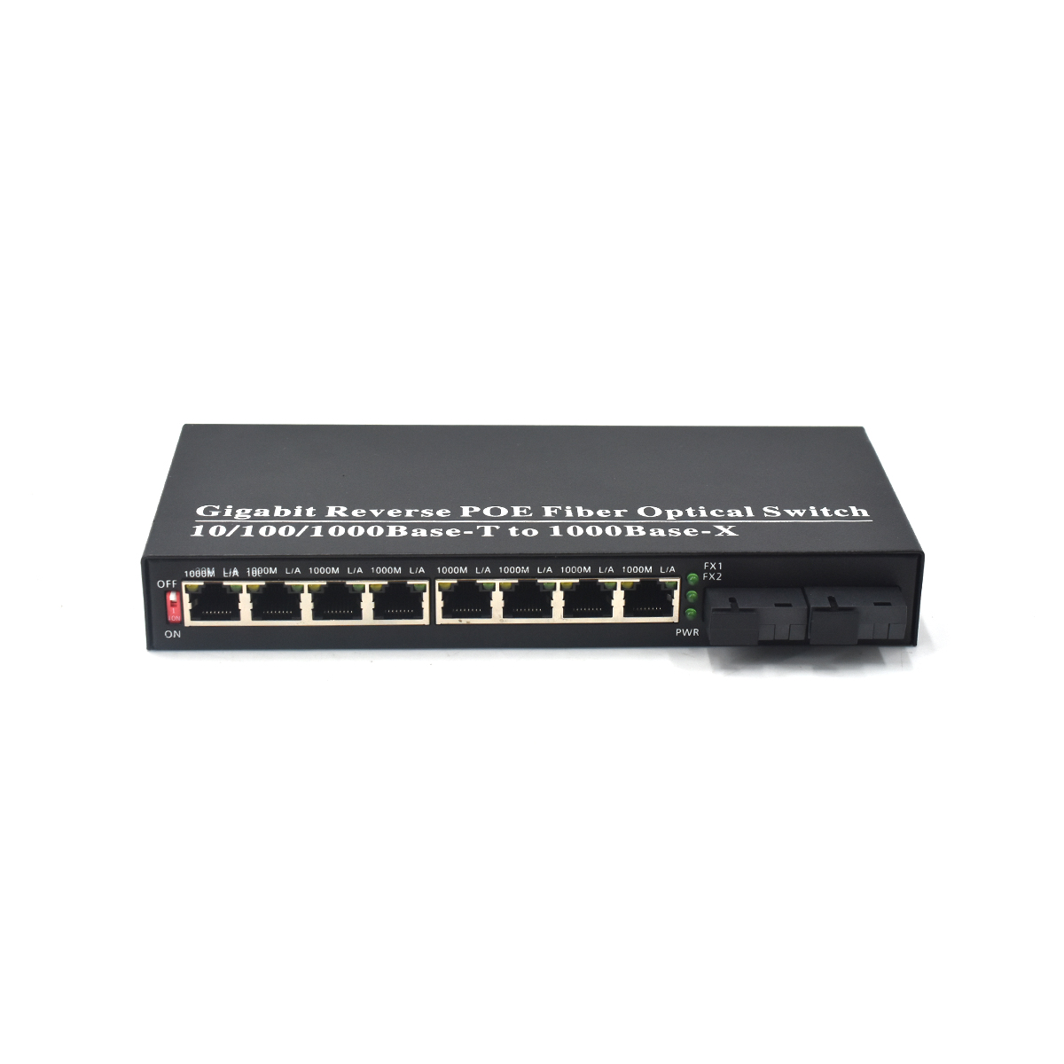 Product Gallery: Unmanaged PoE Powered 8 Port Network Switch, 2 SC Fiber Ports, Gigabit, Desktop for Industrial and Commercial Environments 5