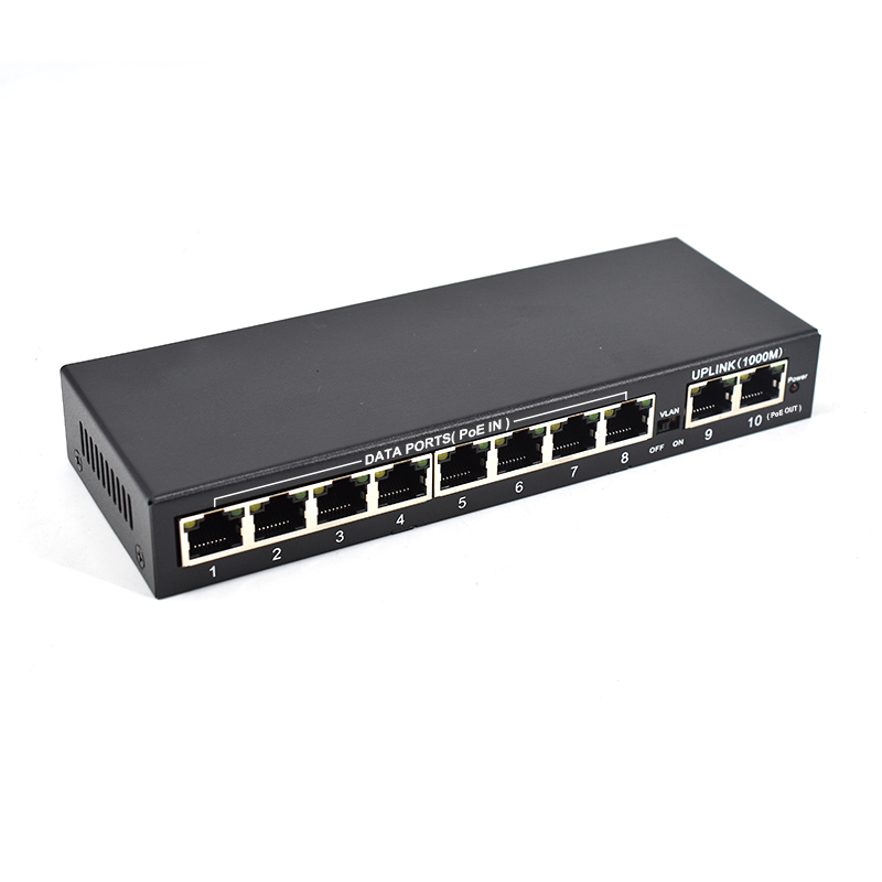 Product Gallery: Unmanaged 8-Port Gigabit Switch, PoE Powered, 2 Gigabit Uplink, Reverse PoE, Desktop, Plug and Play 4