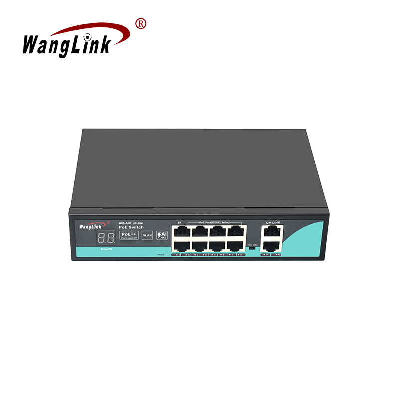 Product Gallery: Unmanaged 8 Port PoE Switch Gigabit, 2 RJ45 Uplink, 120W PoE Budget, 250m Long Distance, Metal Case for IP Camera & Small Business 4