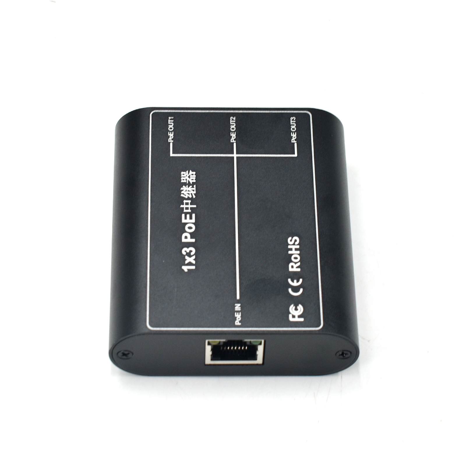 Product Gallery: Unmanaged PoE Extender for IP Camera, 3-Port Fast Ethernet, Desktop Metal, Plug-and-Play 3