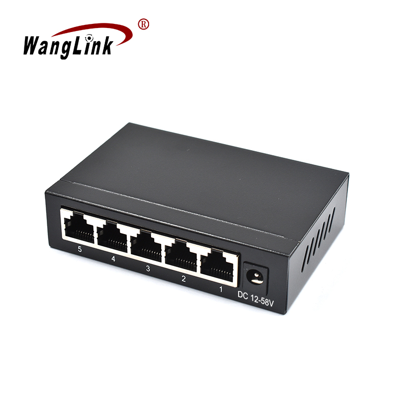 Product Gallery: Unmanaged PoE Switch 5 Port Fast Ethernet 10/100Mbps Metal Housing Desktop DIN-Rail for IP Camera & Office Network 4