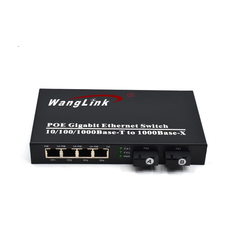 Product Gallery: Unmanaged 4 Port PoE Ethernet to Media Converter, 2 SC Fiber Uplink, Gigabit 10/100/1000Mbps, Desktop/Rack-Mount for Surveillance & SME Networks 11