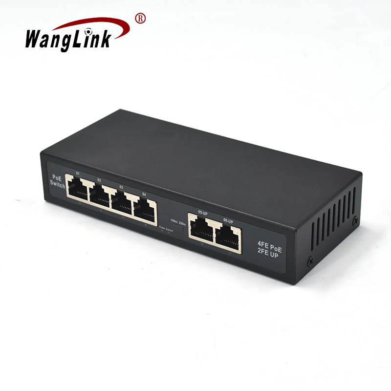 Product Gallery: Unmanaged 24 Volt Passive PoE Switch, 4 Ports Fast Ethernet, 2 Uplink RJ45, Desktop for IP Cameras and VoIP 5