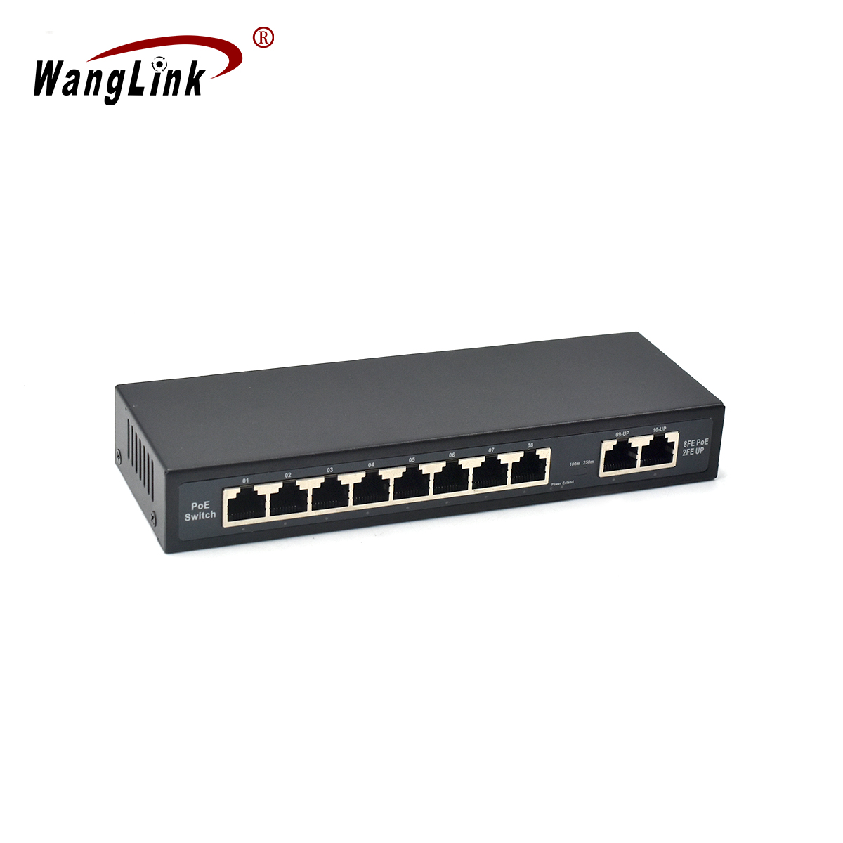 Product Gallery: Unmanaged 24V Passive PoE Switch 10 Ports Fast Ethernet, 8 PoE + 2 Uplink, Metal Housing, Desktop & Wall Mount for Small Business IP Surveillance & Office Network 4