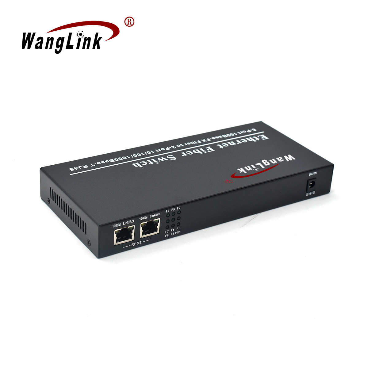 Product Gallery: Unmanaged 2 Port PoE Powered Switch, 8 Fiber SC/ST/FC Ports, 155Mbps, 2 Gigabit RJ45 Uplink, Desktop Wall Mount for Remote Access 5