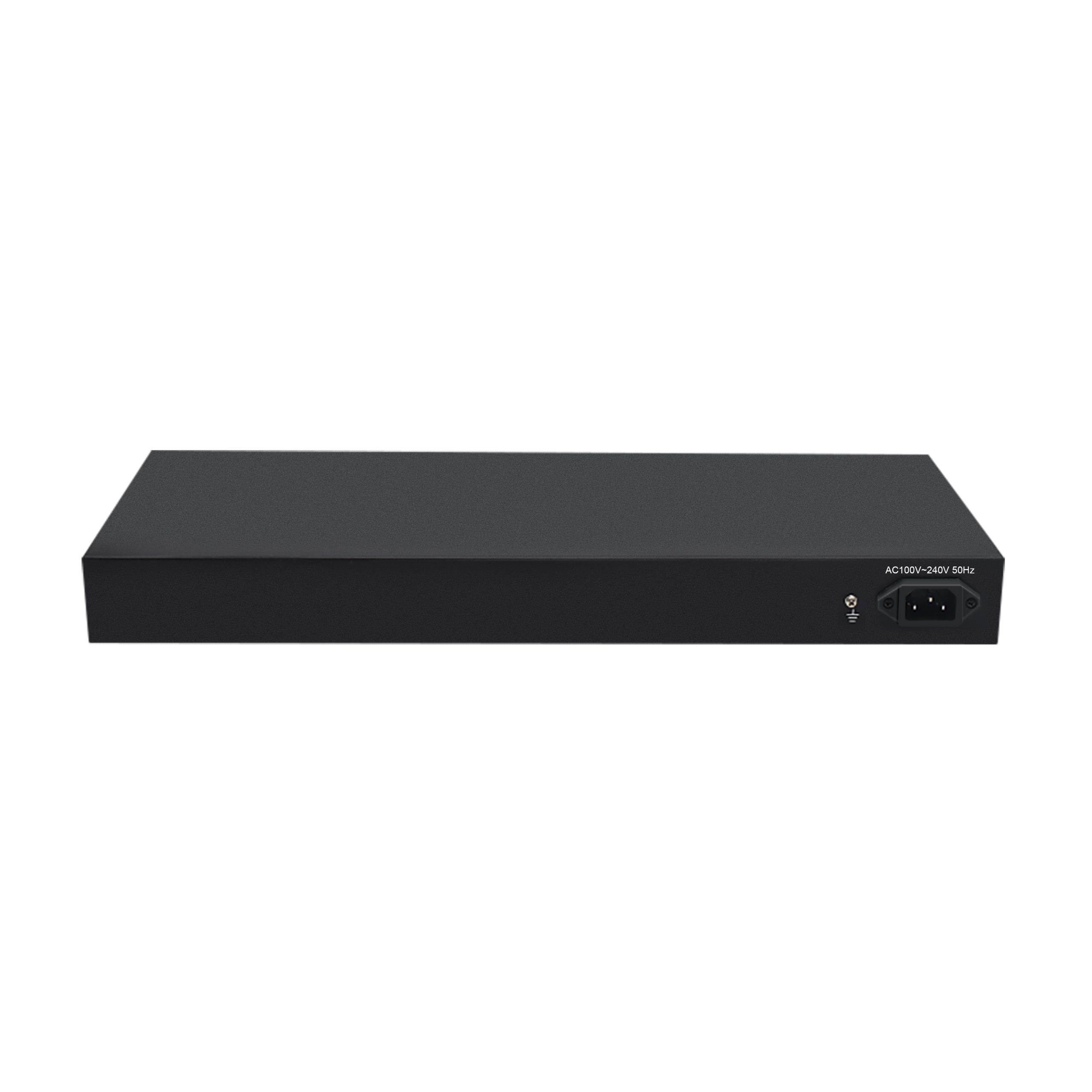 Product Gallery: Unmanaged Ethernet Fiber Switch, 16 x 100M SFP Slots, 2 x Gigabit Uplink SFP + 2 x RJ45, Desktop/Rack-Mount for Small Business Networks 4