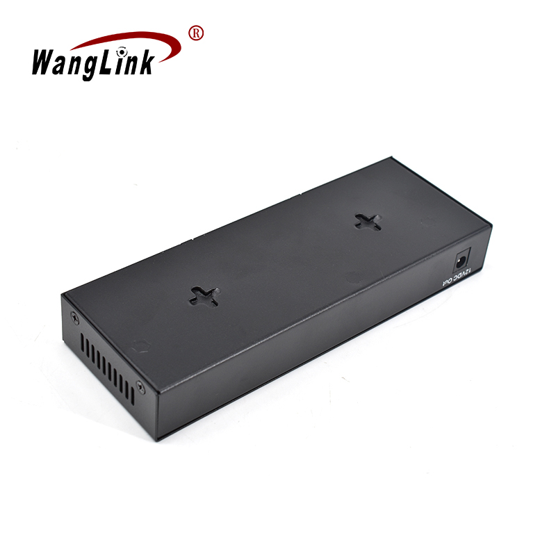Product gallery: 8 Port Passive PoE Switch, Unmanaged Fast Ethernet, 2 Gigabit Uplink Ports, 250m Long Range, Desktop for Surveillance