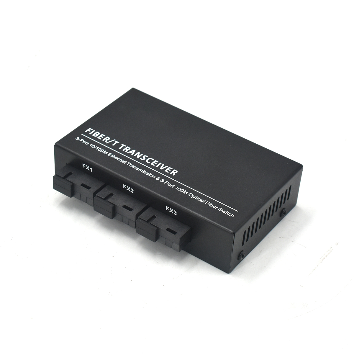 Product Gallery: Unmanaged 3 Port PoE Powered Switch, Fast Ethernet, 3 Fiber Uplink SFP, Reverse PoE, Wall Mount for Industrial & Commercial Use 5