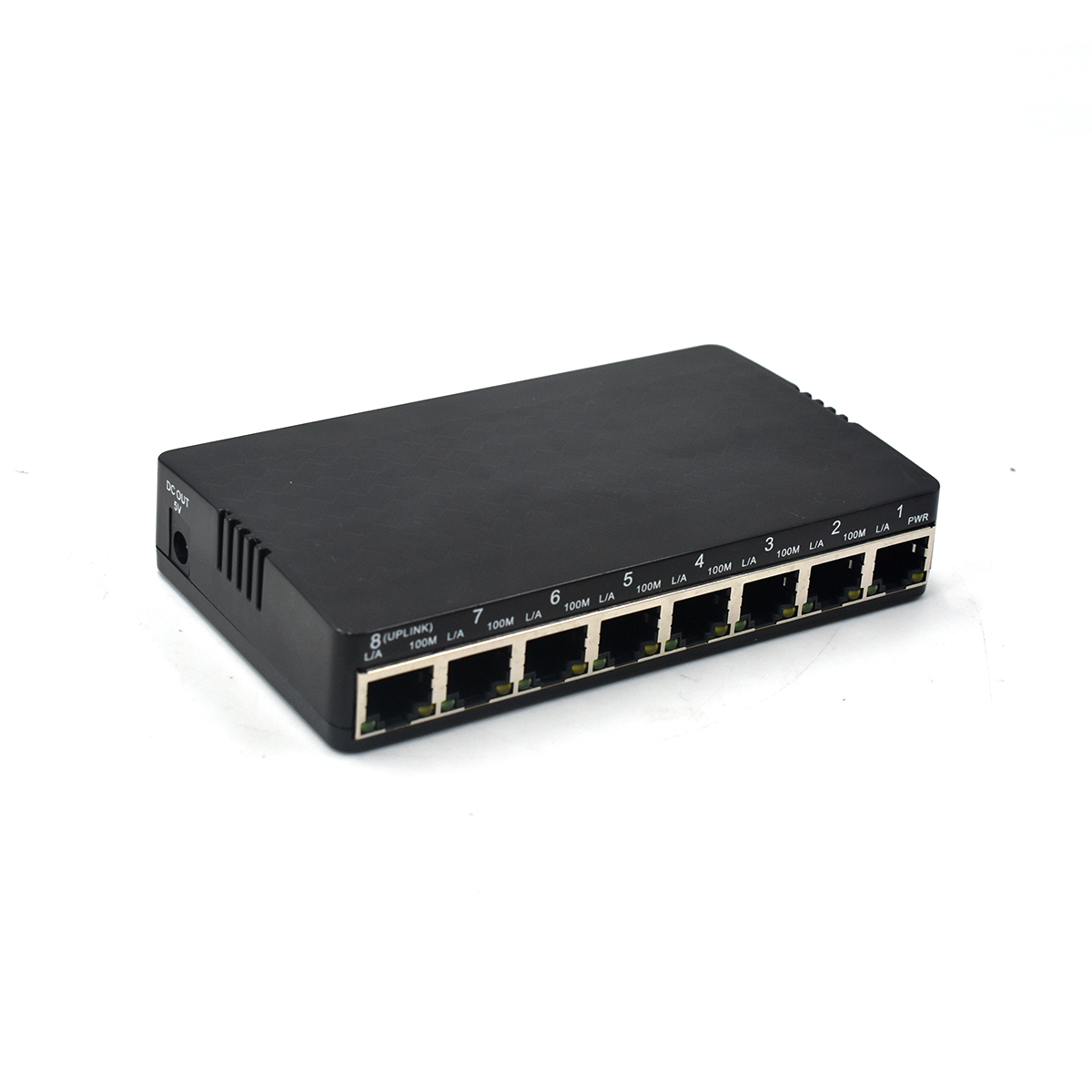 Product Gallery: Unmanaged 8-Port Reverse PoE Switch, 7 PoE Input + 1 PoE Output, Fast Ethernet 10/100Mbps, Desktop/Wall-Mount for Remote Power Supply 5