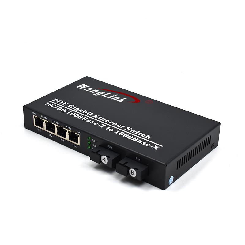 Product Gallery: Unmanaged 4 Port PoE Ethernet to Media Converter, 2 SC Fiber Uplink, Gigabit 10/100/1000Mbps, Desktop/Rack-Mount for Surveillance & SME Networks 13