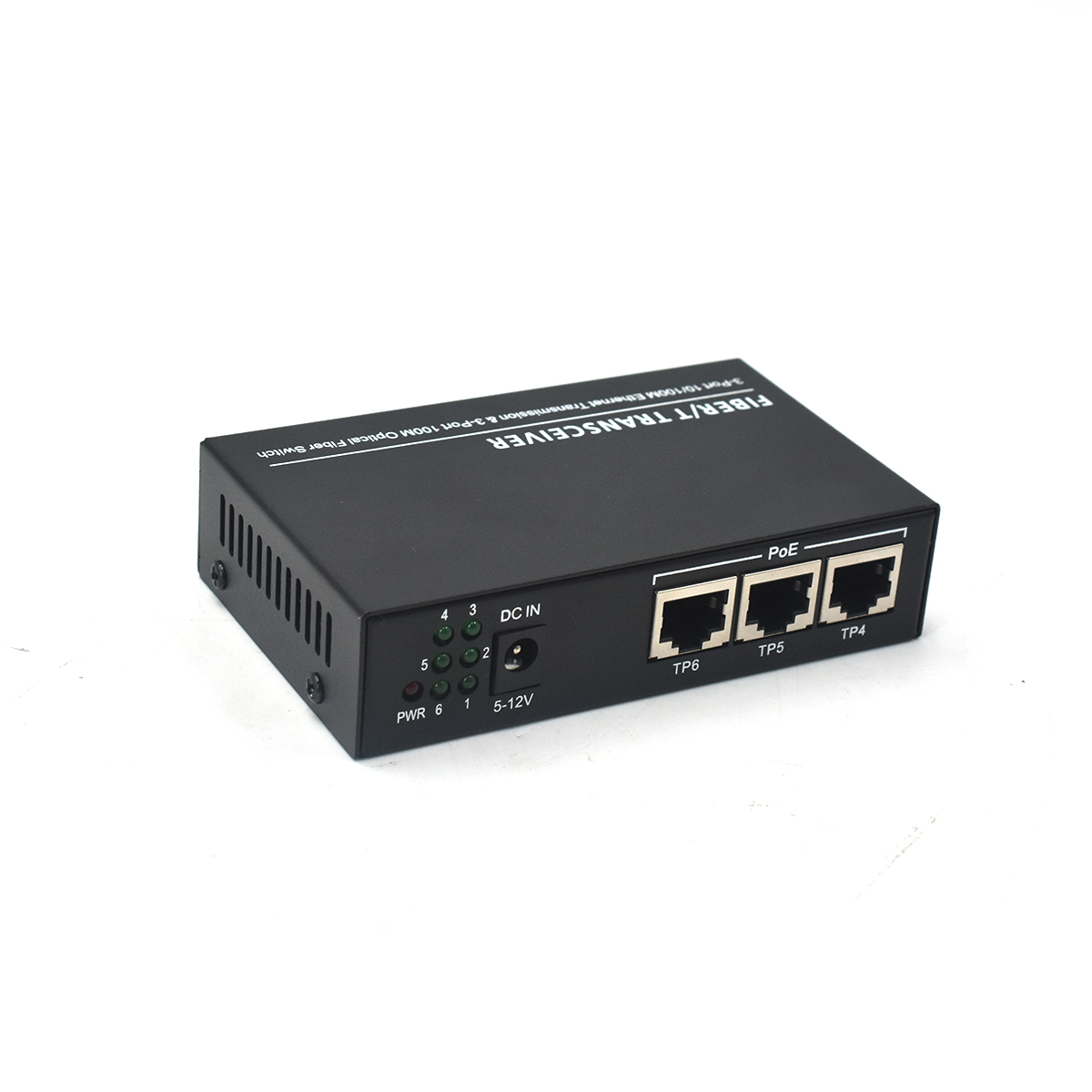 Product Gallery: Unmanaged 3 Port PoE Powered Switch, Fast Ethernet, 3 Fiber Uplink SFP, Reverse PoE, Wall Mount for Industrial & Commercial Use 6