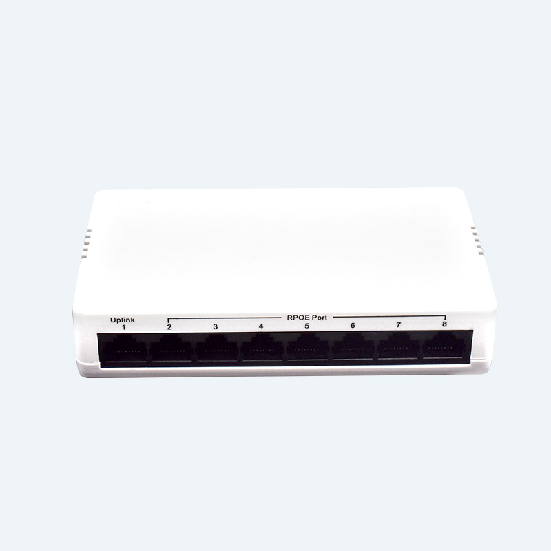 Product Gallery: Unmanaged PoE Powered Switch with PoE Passthrough, 8-Port Fast Ethernet, Reverse PoE, Desktop Metal for IP Camera & Network Extension 7