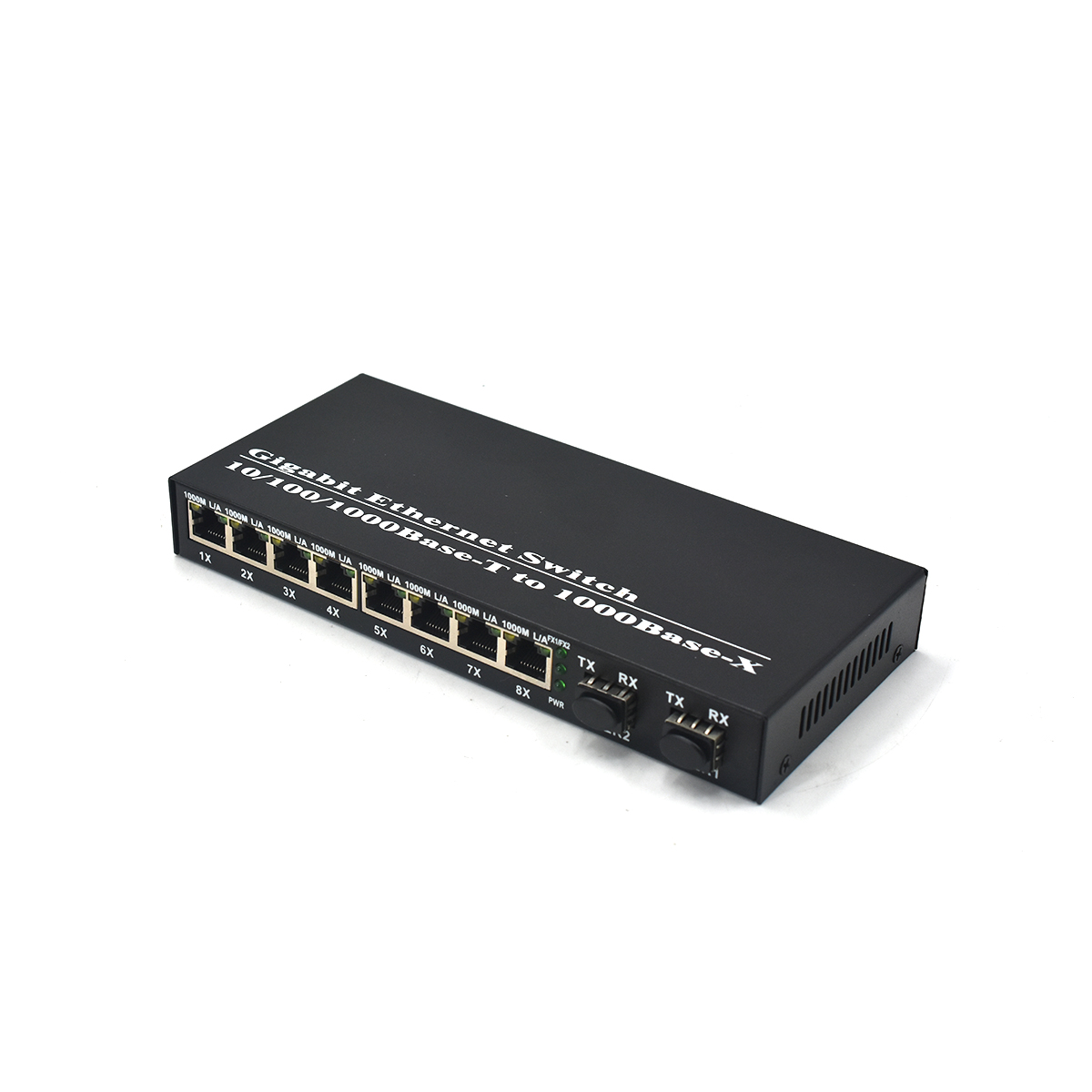 Product Gallery: Unmanaged PoE Powered 8 Port Network Switch, 2 SC Fiber Ports, Gigabit, Desktop for Industrial and Commercial Environments 7