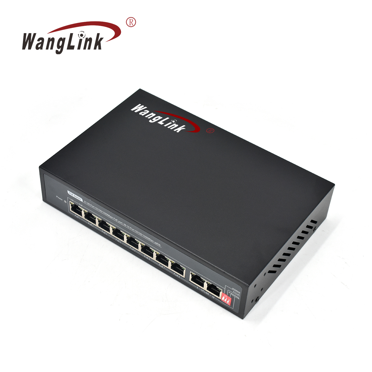 Product Gallery: Unmanaged AI PoE Switch 8 Port Gigabit, 2 RJ45 Uplink, 250m Extend, VLAN Isolation, Wall Mount for Surveillance & SMB 7