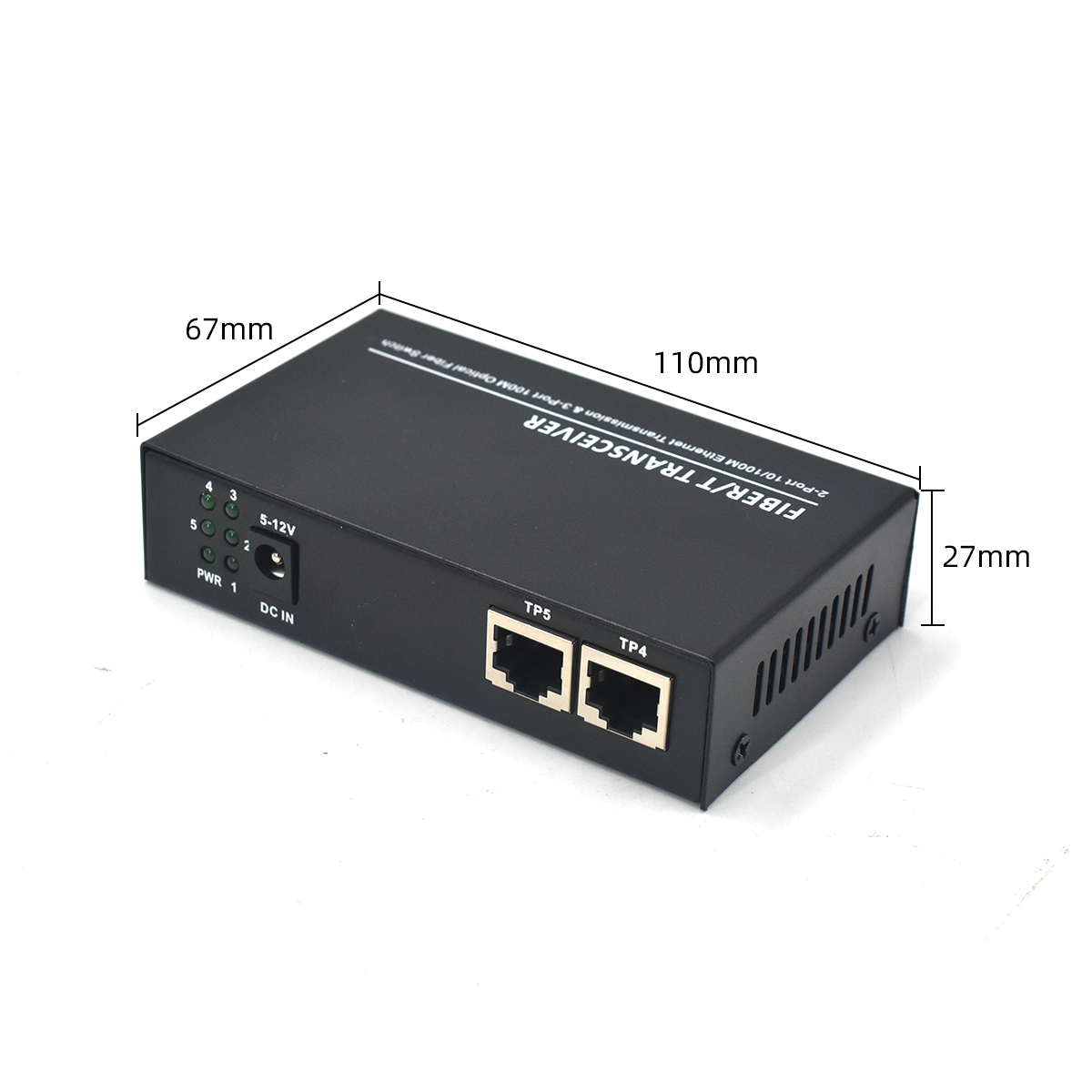 Product Gallery: Mini Switch PoE Powered, Unmanaged 5-Port with 3 Fiber 155Mbps & 2 PoE Ethernet, Desktop/Wall Mount for Commercial & Industrial Use 6