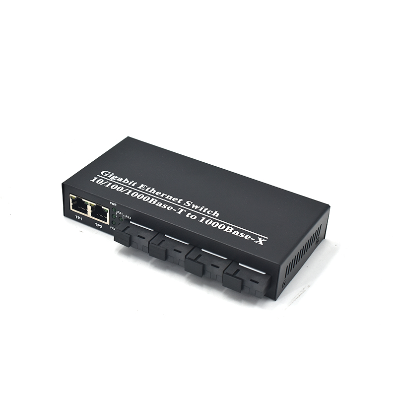 Product Gallery: Unmanaged Media Converter Ethernet to Fiber, 4 SC Fiber Ports, 2 Gigabit RJ45, Plug-and-Play for Industrial & Commercial Use 13