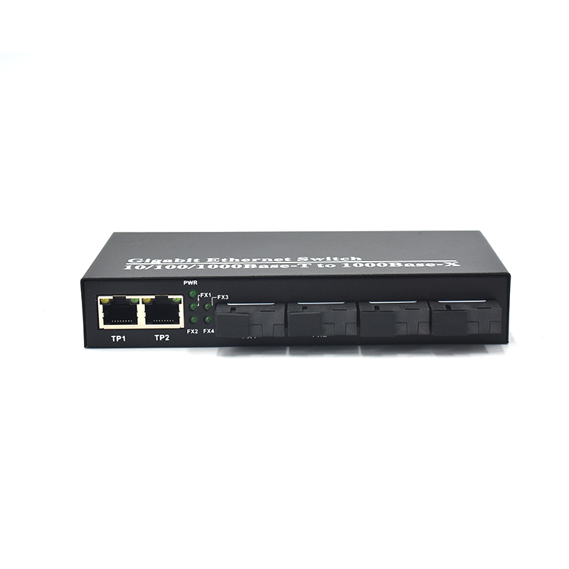Product Gallery: Unmanaged Media Converter Ethernet to Fiber, 4 SC Fiber Ports, 2 Gigabit RJ45, Plug-and-Play for Industrial & Commercial Use 14