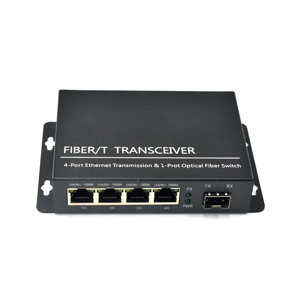 Product Gallery: Unmanaged CCTV Fiber Media Converter, 4-Port Gigabit Ethernet, 1 SFP Slot, Plug and Play for Surveillance & Industrial Networks 4