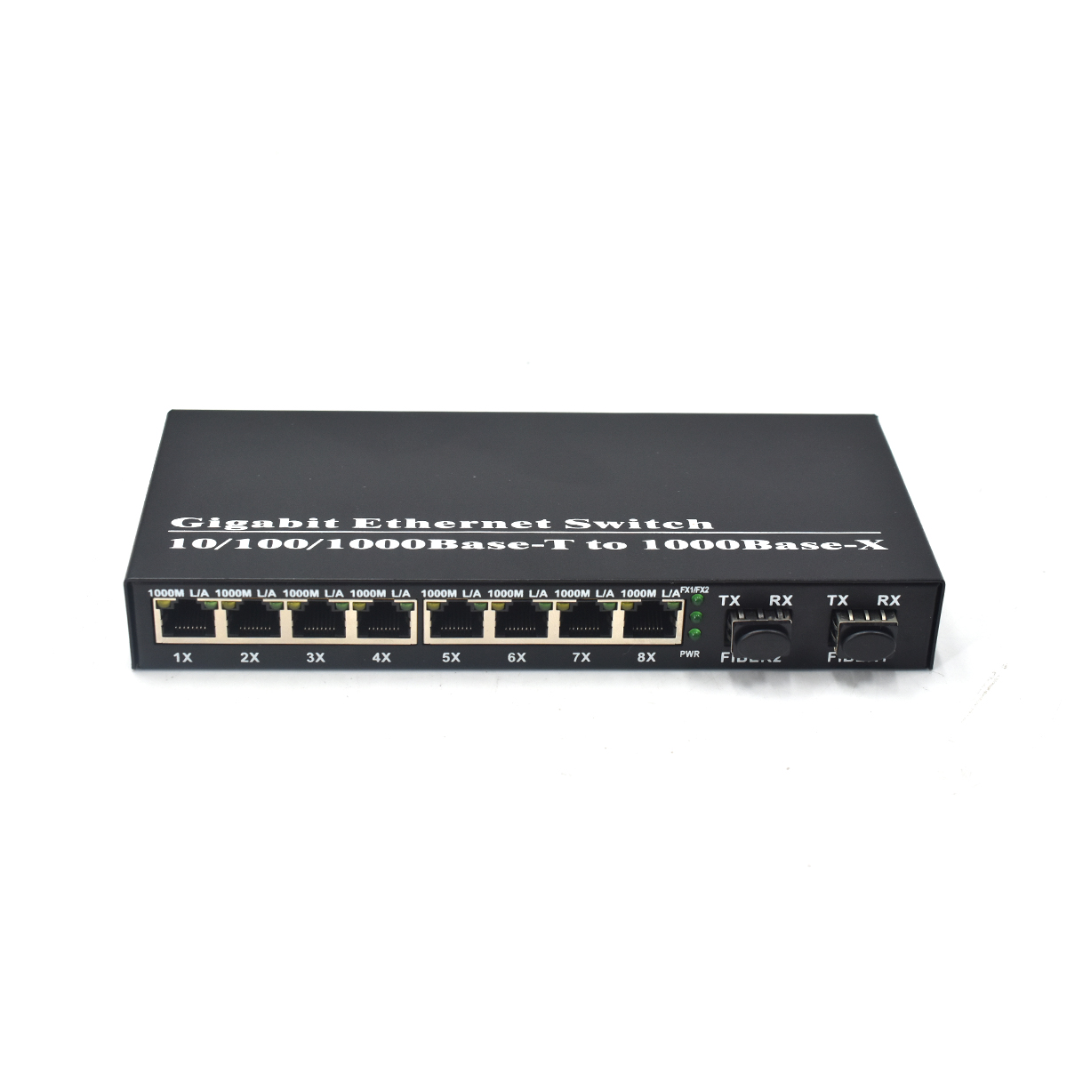 Product Gallery: Unmanaged PoE Powered 8 Port Network Switch, 2 SC Fiber Ports, Gigabit, Desktop for Industrial and Commercial Environments 9