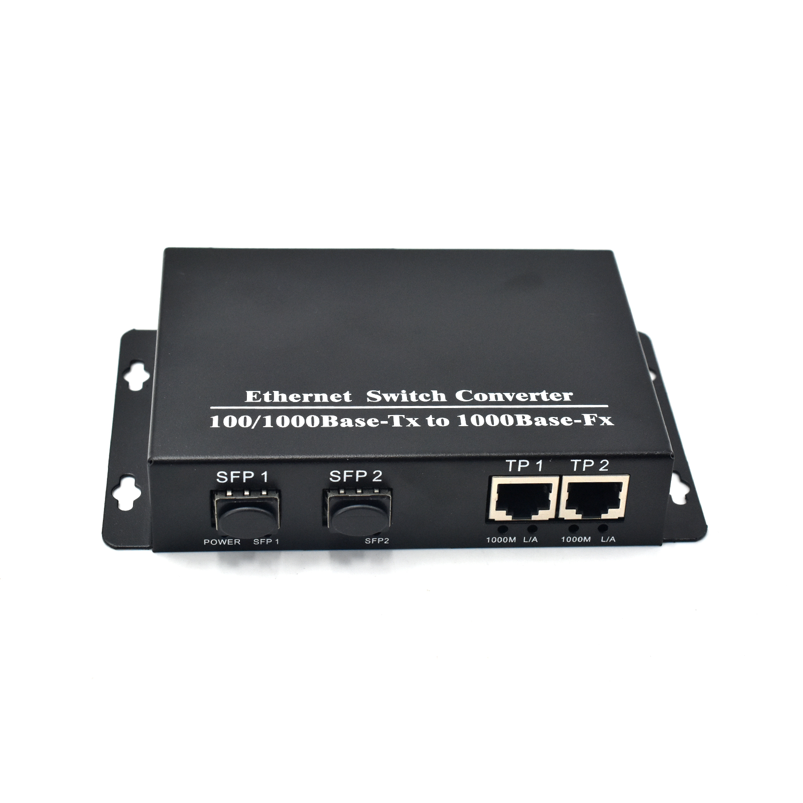 Product Gallery: Unmanaged Fiber Optic to RJ45 Media Converter, 2 Ports 1.25G SFP, 2 Gigabit Ethernet, Desktop/Wall Mount for Network Extension 12