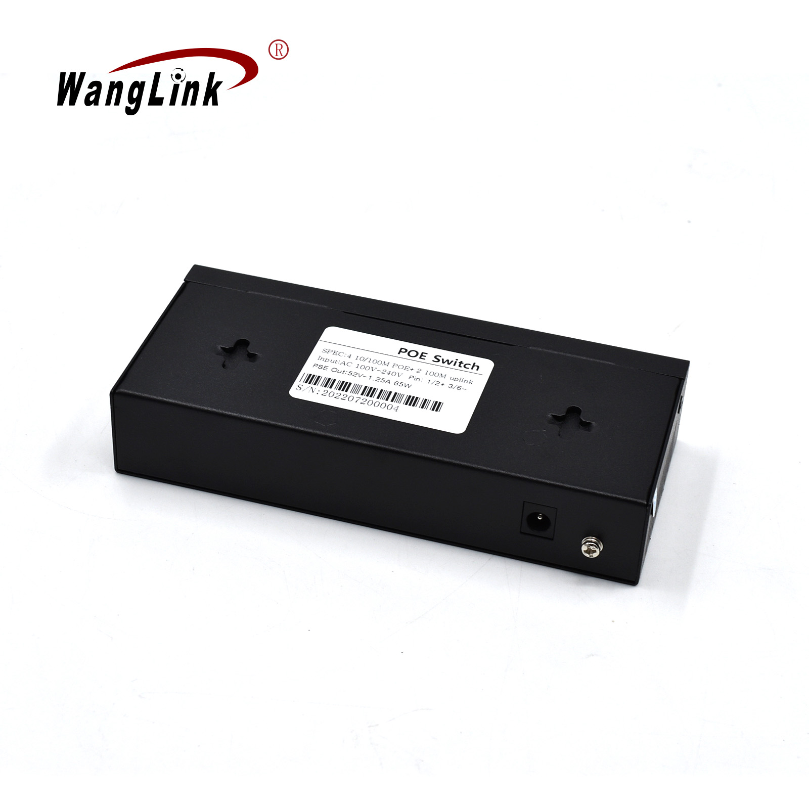 Product Gallery: Unmanaged PoE Network Switch for IP Cameras, 6 Ports Fast Ethernet, 4 PoE Ports, 2 Uplink, 250m Long Distance, VLAN Isolation, Wall Mount 6