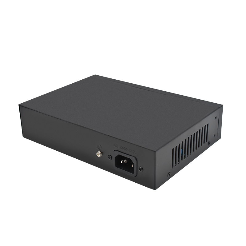 Product gallery: Unmanaged PoE Switch 8 Port, 10/100Mbps Fast Ethernet, 2 RJ45 Uplink, 96W Budget, Desktop/Wall Mount for Surveillance