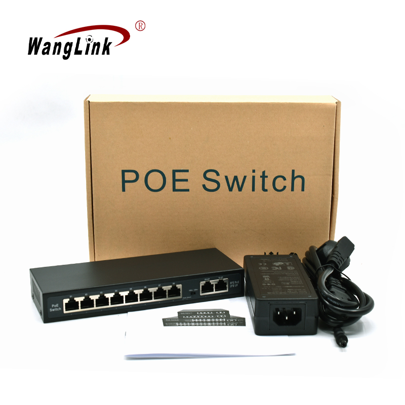 Product Gallery: Unmanaged 48V PoE Switch 8 Ports Fast Ethernet 2 Uplink VLAN Extend Mode 250m Transmission Desktop Metal Case for Surveillance 2