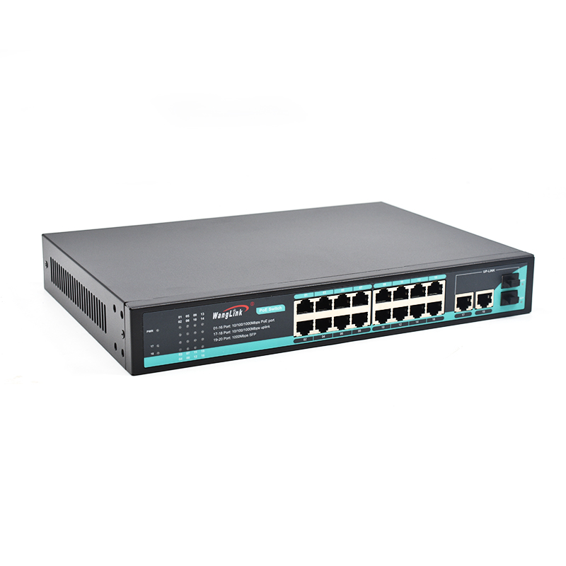 Product Gallery: Unmanaged 16-Port PoE Switch Gigabit, 2 SFP Slots, 320W Budget, Desktop/Wall/Rack Mount for Surveillance & Office Network 3
