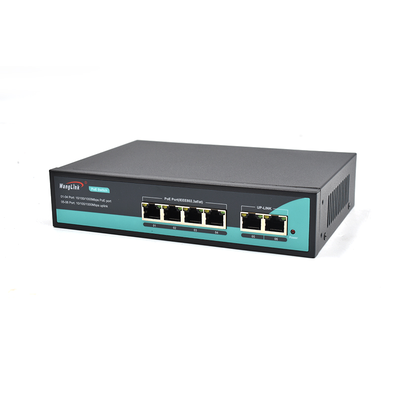 Product Gallery: Unmanaged CCTV PoE Network Switch, 4 Gigabit PoE Ports + 2 Uplink RJ45, 65W Budget, Desktop/Wall Mount for IP Camera Deployment 2
