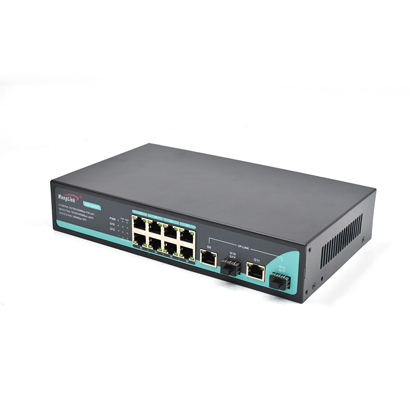 Product Gallery: Unmanaged 8 Port PoE Switch with 2 SFP, Gigabit, 96W Budget, Metal Case, Desktop/Wall/Rack Mount for IP Cameras & Small Office 3