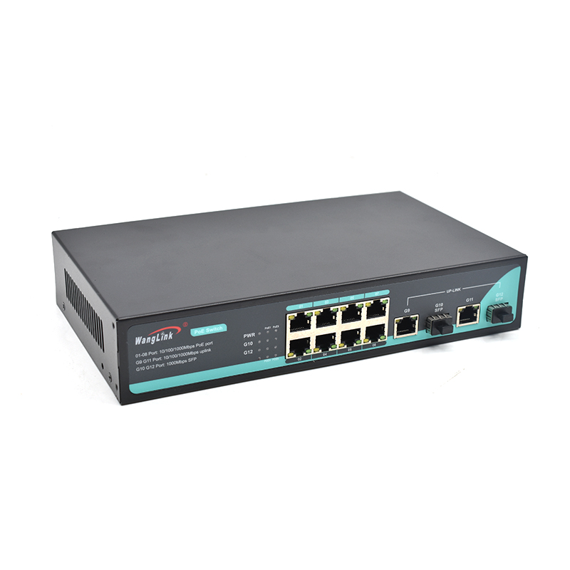 Product Gallery: Unmanaged 8 Port PoE Switch with 2 SFP, Gigabit, 96W Budget, Metal Case, Desktop/Wall/Rack Mount for IP Cameras & Small Office 4