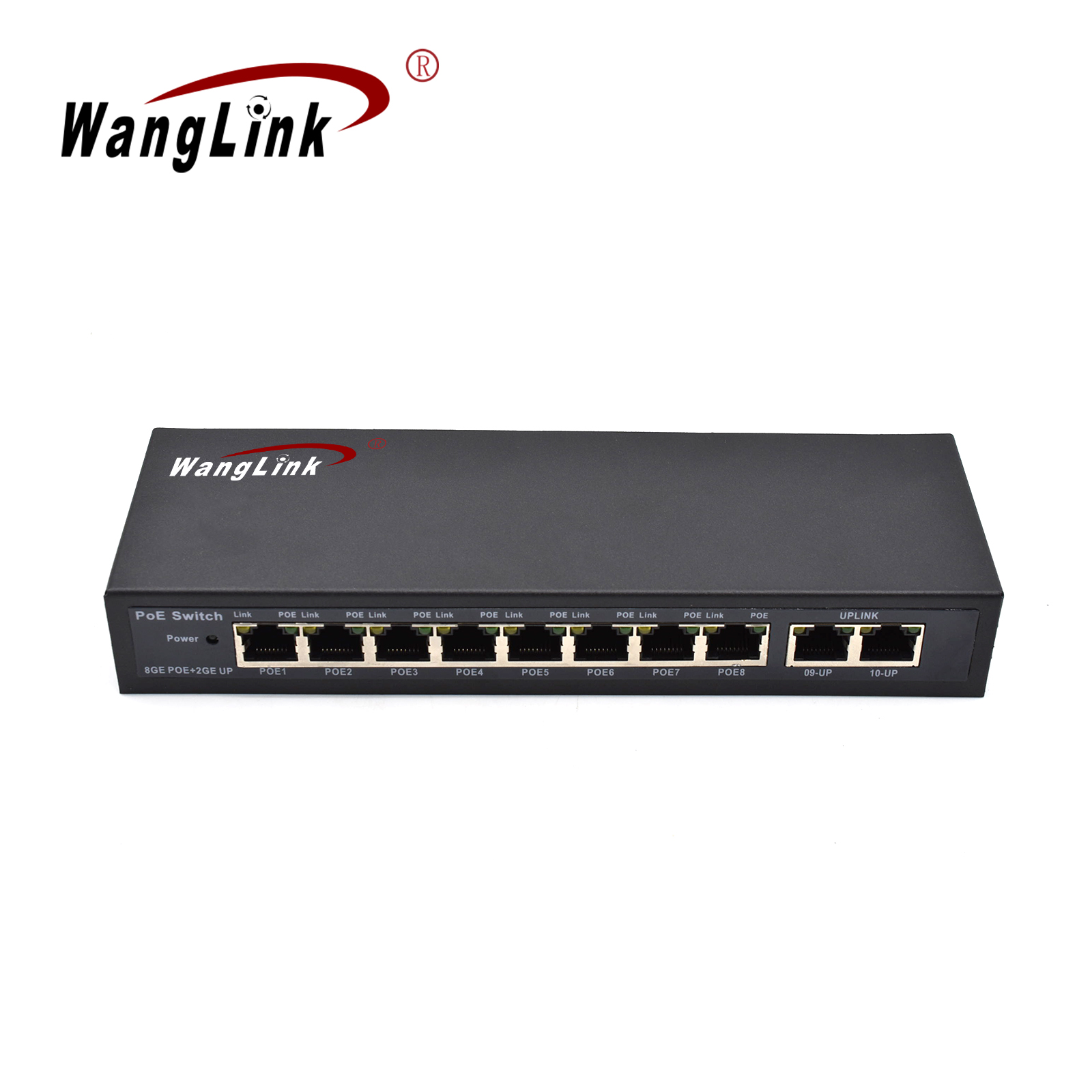 Product Gallery: 8 Port PoE Switch for IP Cameras, Unmanaged Gigabit, 2 RJ45 Uplink, Desktop/Wall Mount, for Video Surveillance & Small Office 2