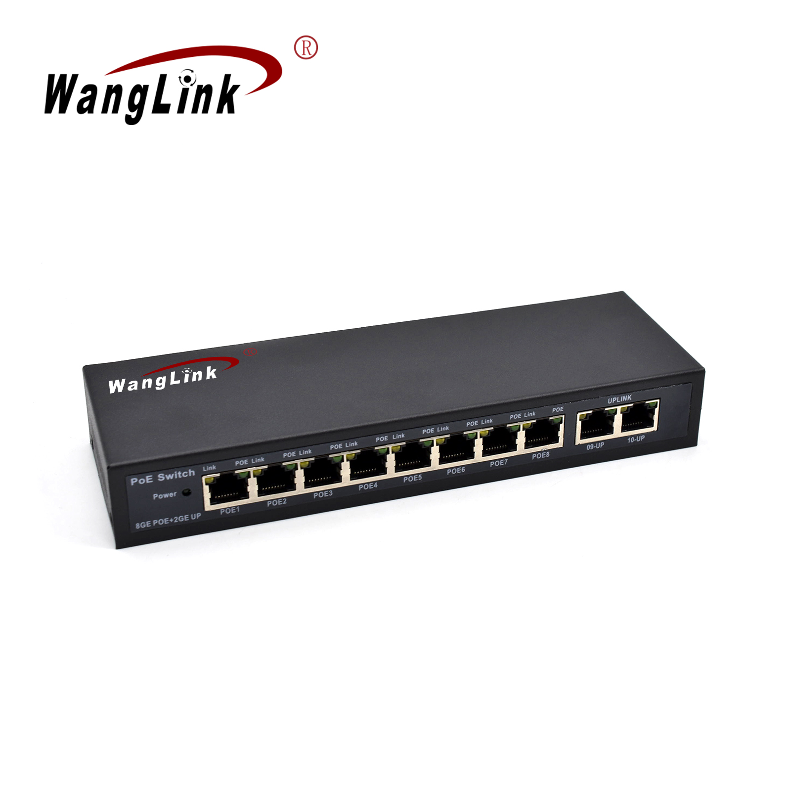 Product Gallery: 8 Port PoE Switch for IP Cameras, Unmanaged Gigabit, 2 RJ45 Uplink, Desktop/Wall Mount, for Video Surveillance & Small Office 3