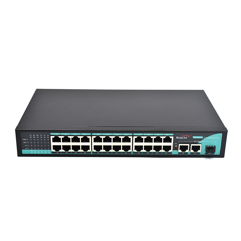 Product Gallery: Smart PoE Switch 24 Ports Fast Ethernet, 2 Gigabit Uplink & 1 SFP Slot, 250m Long Distance, VLAN Isolation, Metal Case for IP Surveillance 3