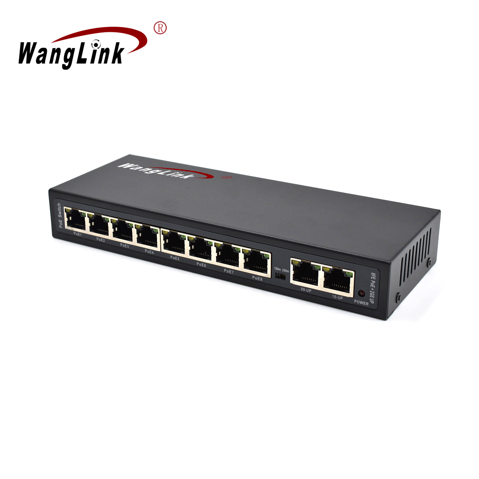 Product Gallery: Unmanaged DC Input 8 Port PoE Switch, Fast Ethernet, 2 Gigabit Uplink, VLAN & 250m Long Distance, Metal Case for Surveillance 3