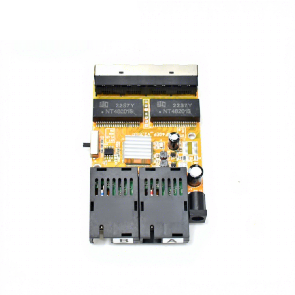 Product Gallery: Unmanaged PoE Powered Switch 4 Port Gigabit with 2 SC Fiber Ports, Reverse PoE Input/Output, for Remote Power Extension 6