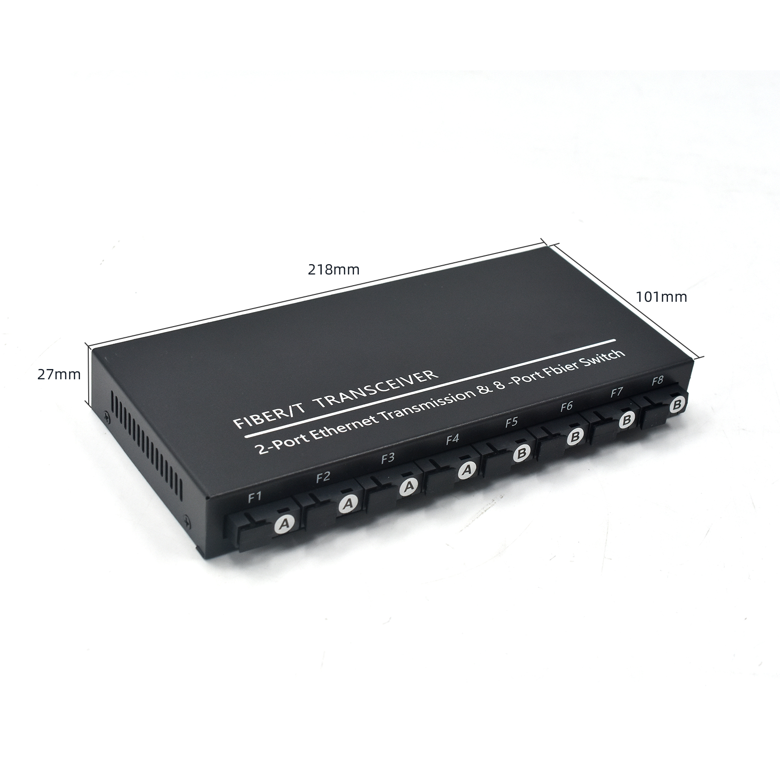 Product gallery: Unmanaged 10 100 8 Port SC Fiber Media Converter, 2 Gigabit RJ45, 155Mbps Optical, 120km Distance, Desktop/Wall Mount for Industrial & Commercial Networks