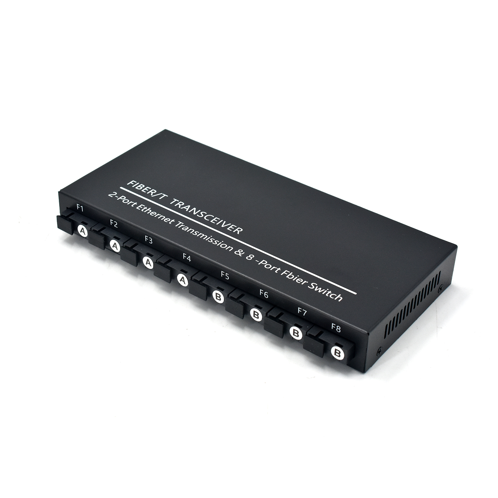 Product gallery: Unmanaged 10 100 8 Port SC Fiber Media Converter, 2 Gigabit RJ45, 155Mbps Optical, 120km Distance, Desktop/Wall Mount for Industrial & Commercial Networks