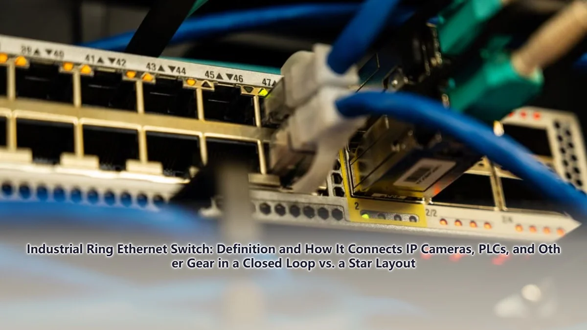 Industrial Ring Ethernet Switch: Definition and How It Connects IP Cameras, PLCs, and Other Gear in a Closed Loop vs. a Star Layout