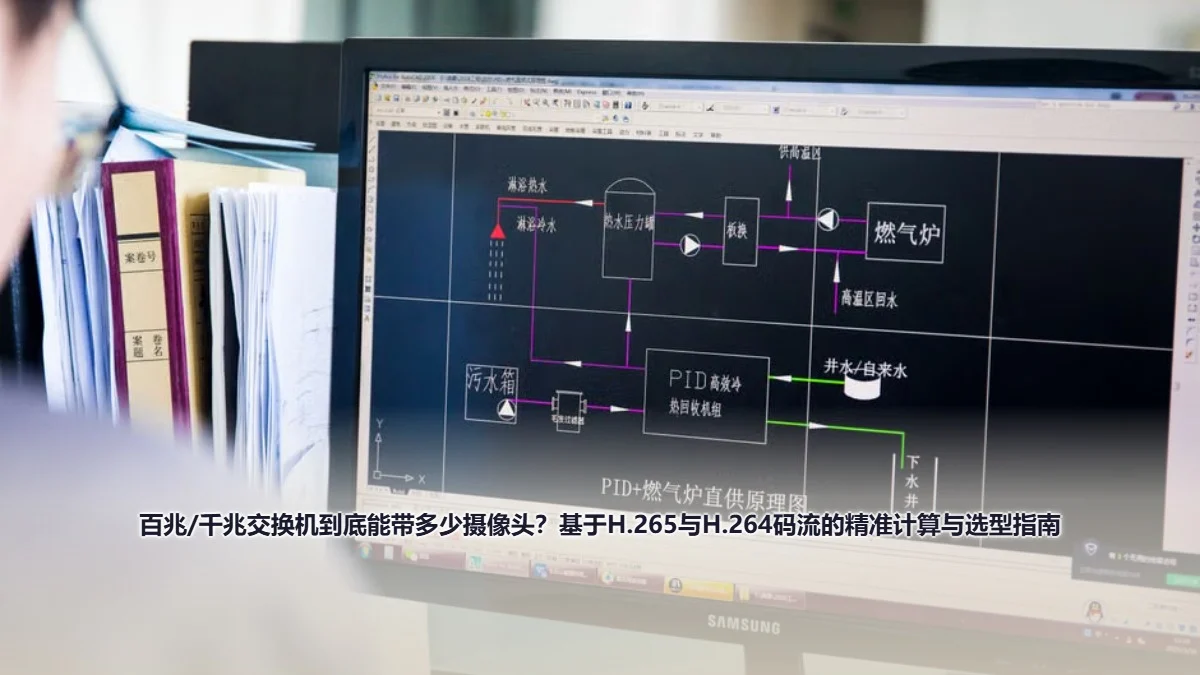 百兆/千兆交换机到底能带多少摄像头?基于H.265与H.264码流的精准计算与选型指南