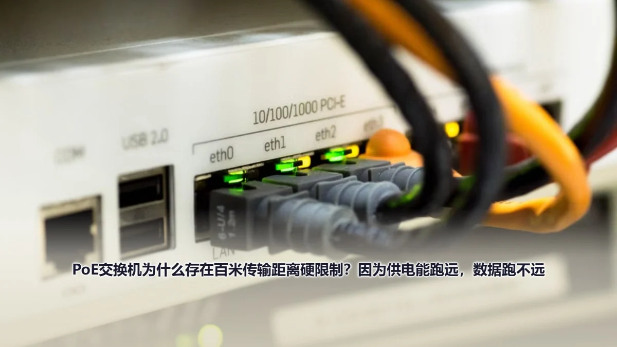 PoE交换机为什么存在百米传输距离硬限制?因为供电能跑远,数据跑不远