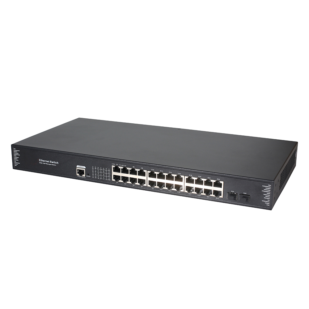 Product Gallery: Managed 24 Port Gigabit Switch, 2 SFP Uplink, L2+ Web Smart, 1U Rackmount for Enterprise Network 2