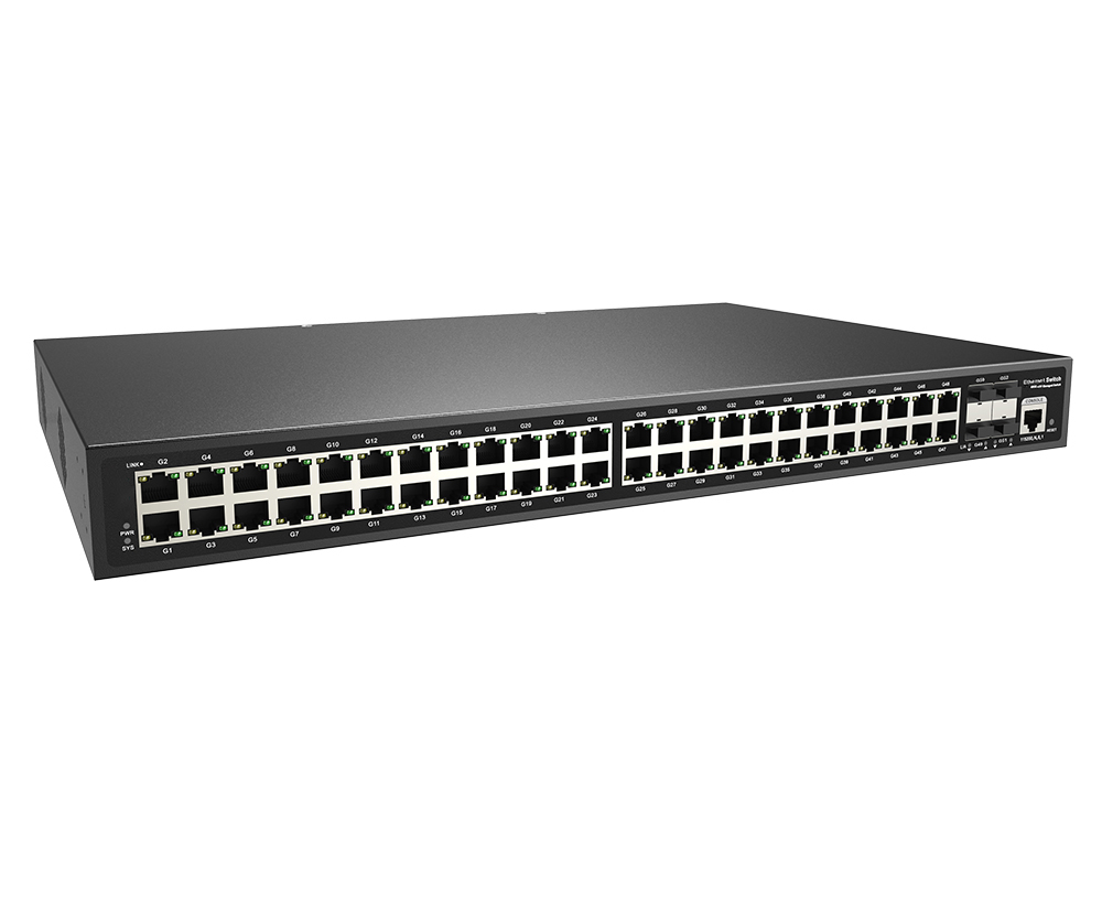 Product Gallery: Managed 48 Port Gigabit Switch, 4 SFP Uplink, L2+ Web Smart, 1U Rack Mount for Enterprise & SMB 3